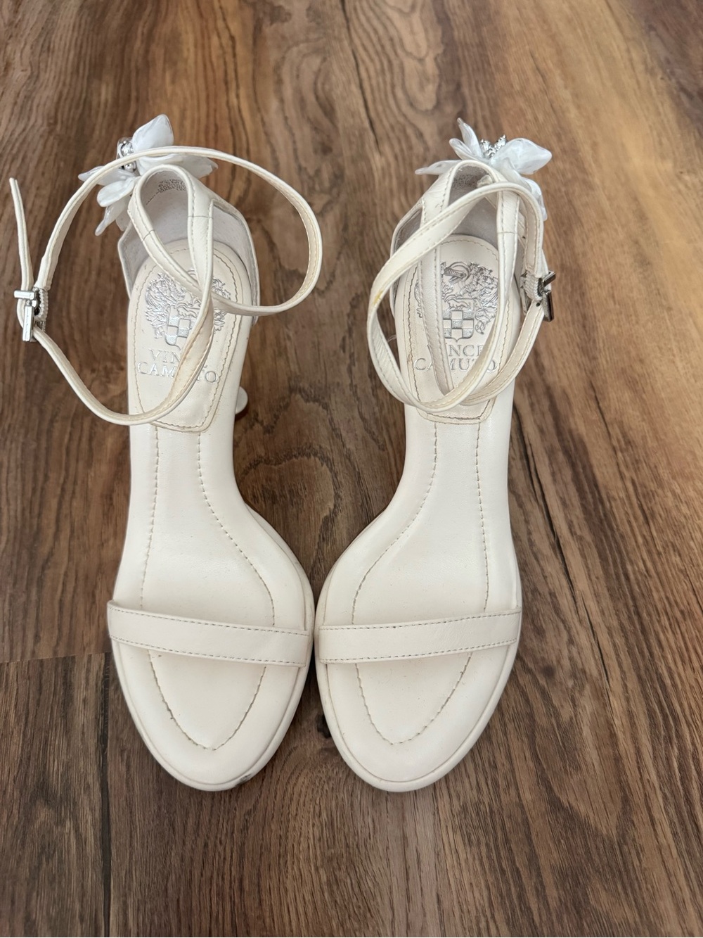 Vince Camuto Elegant Women's Ankle-Strap Heals with Flower Detailing